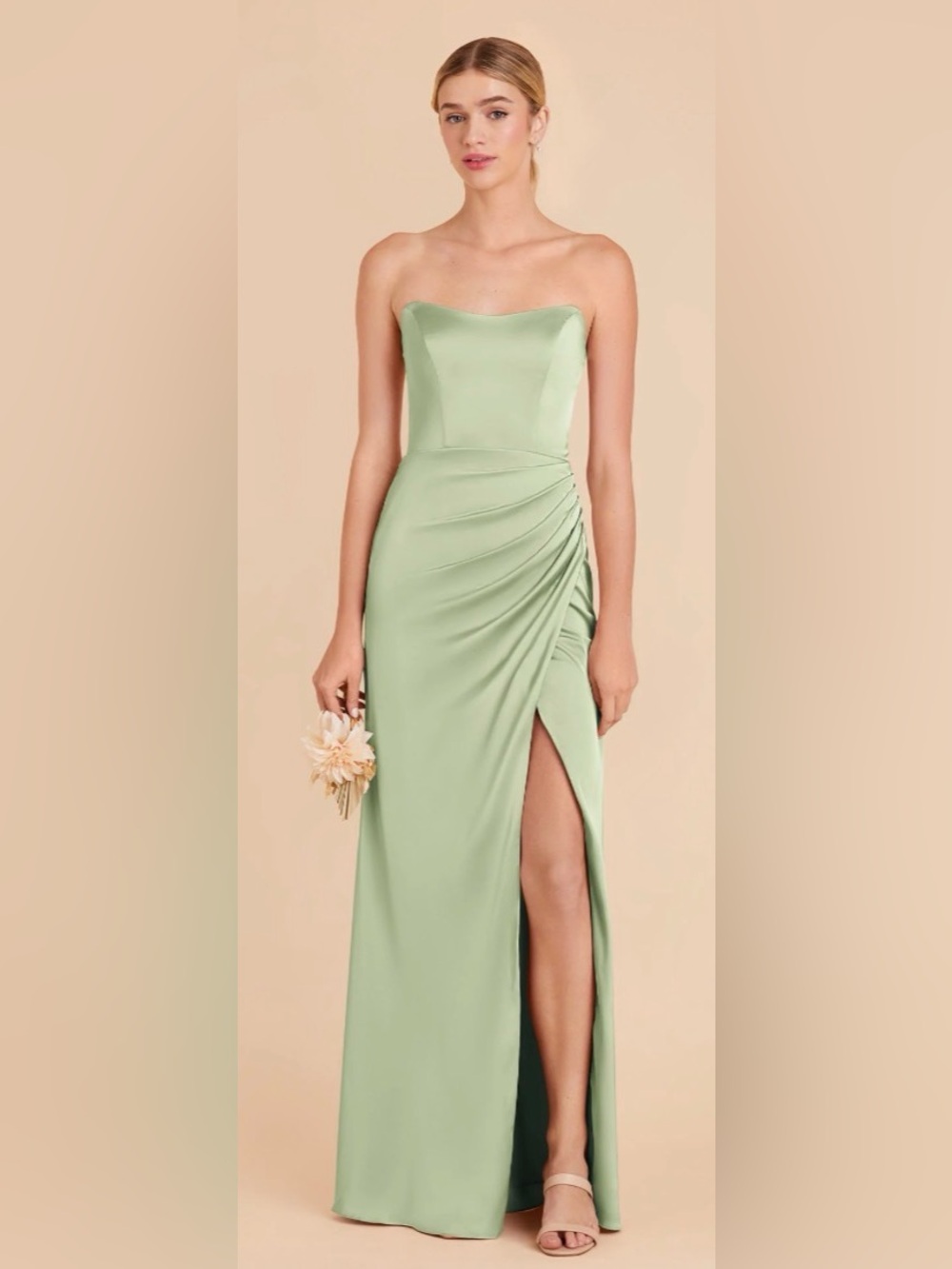 Birdy Grey Anne dress in matte satin pistachio, size 0x